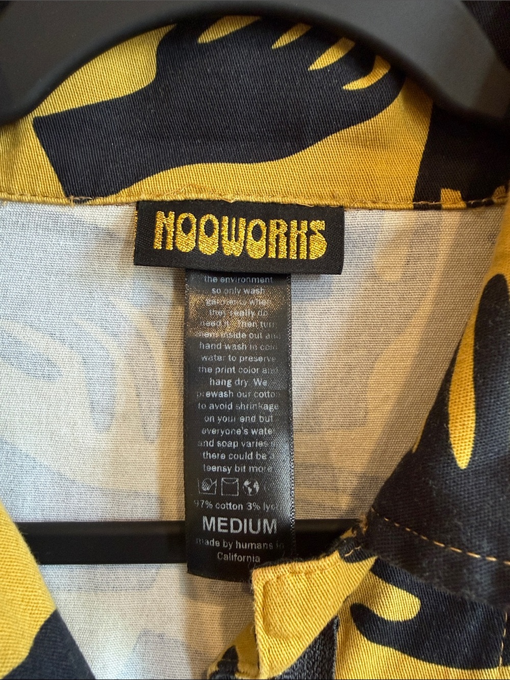 Nooworks Yellow & Black Hand-Print Jumpsuit - Picture 2 of 9